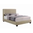 thumbnail image 1 of Chloe Tufted Upholstered Queen Bed Oatmeal, 1 of 4