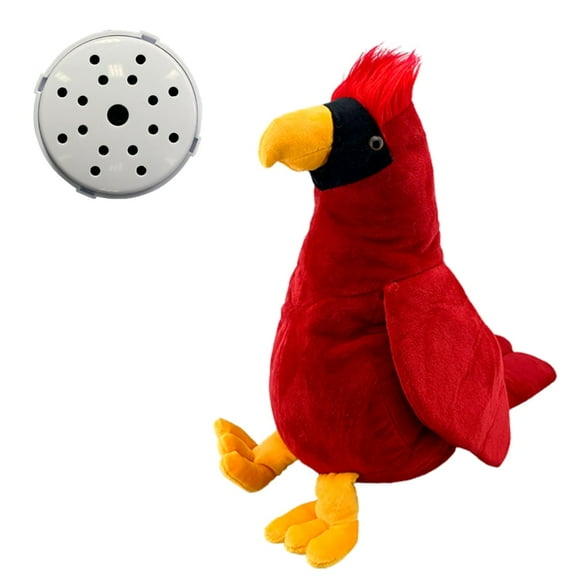 Chloe the Cardinal 16 Inch Plush Toy with Recorder - Interactive Soft Stuffed Animal for Kids Ages 3+