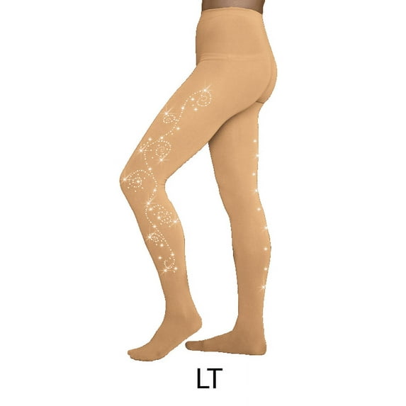 ChloeNoel Footed Ice Skating Tights 8830 2Swirls