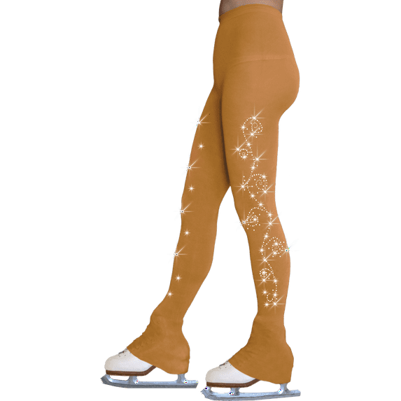 ChloeNoel Footless Ice Skating Tights 8896 2 Swirls