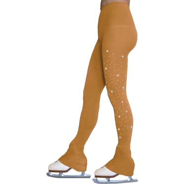 ChloeNoel Footless Ice Skating Tights 8896 with Crystals