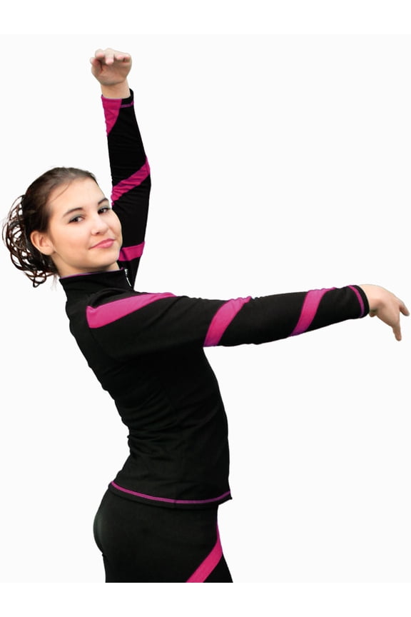 Fuchsia Spiral Jacket w/ Fuchsia Zipper