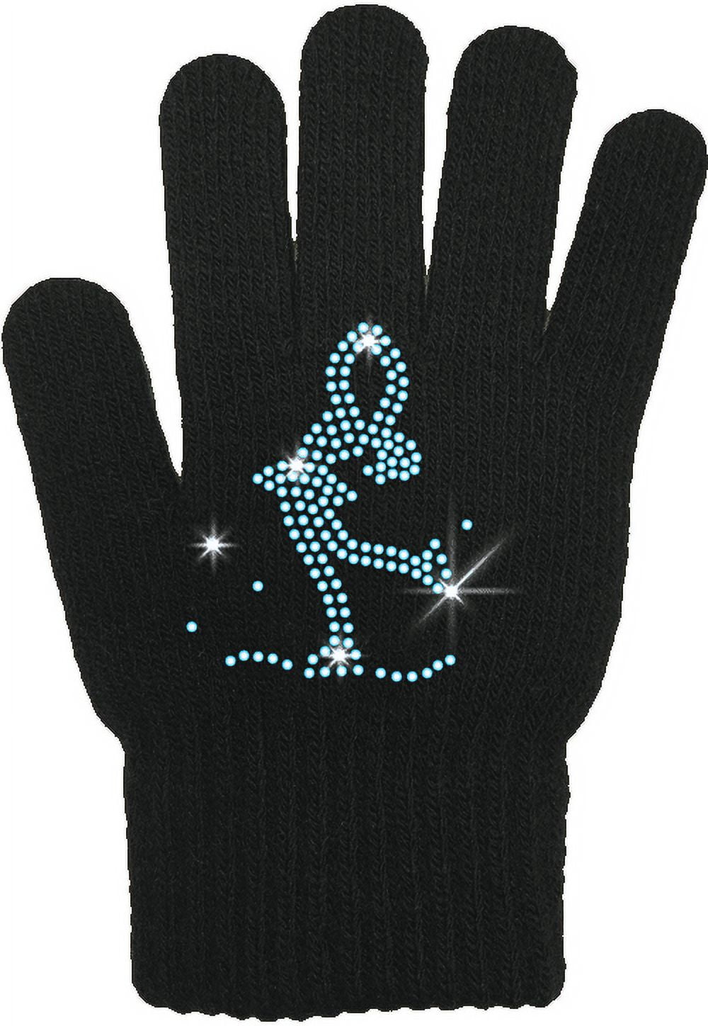 ChloeNoel Ice Skating Gloves GV22 (Mini LayBack Skater Crystals)