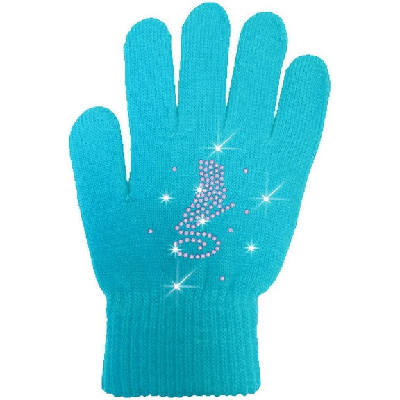 ChloeNoel Ice Skating Gloves - GV22-TQ/Skate Crystals
