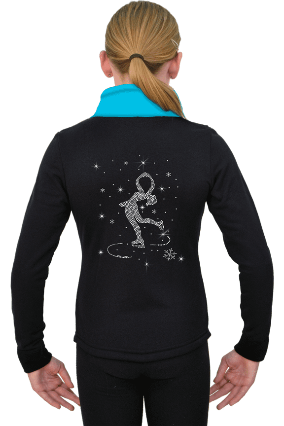 JS883P Contract Elite Polartec Spiral Fleece Figure Skating Jacket with Crystals Combinations