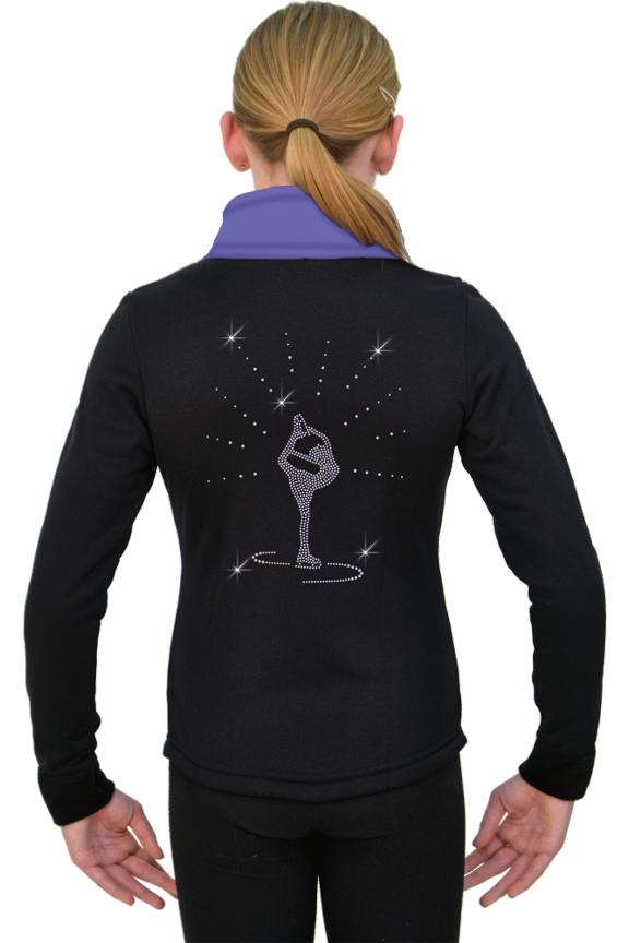 JS883P Contract Elite Polartec Spiral Fleece Figure Skating Jacket with Crystals Combinations