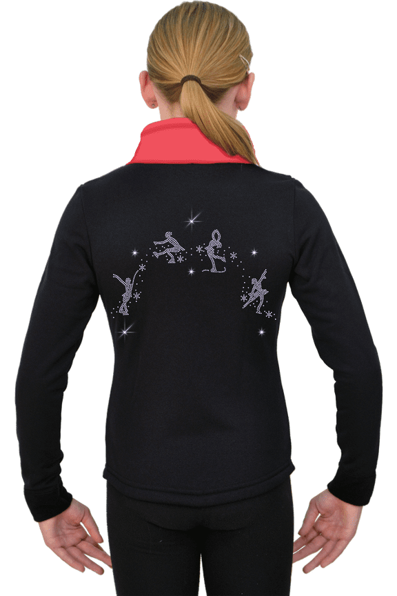 JS883P Contract Elite Polartec Spiral Fleece Figure Skating Jacket with Crystals Combinations