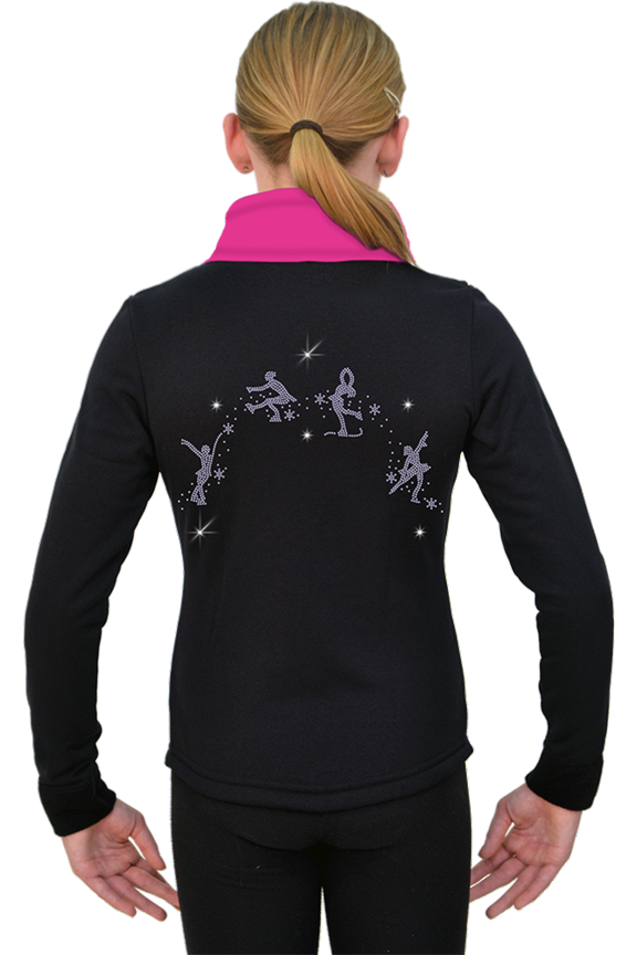 JS883P Contract Elite Polartec Spiral Fleece Figure Skating Jacket with Crystals Combinations