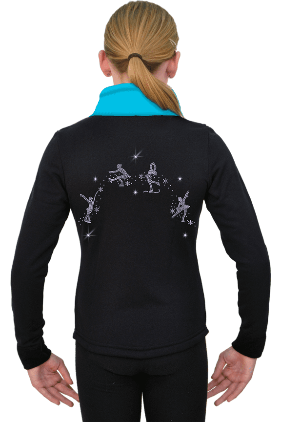 JS883P Contract Elite Polartec Spiral Fleece Figure Skating Jacket with Crystals Combinations