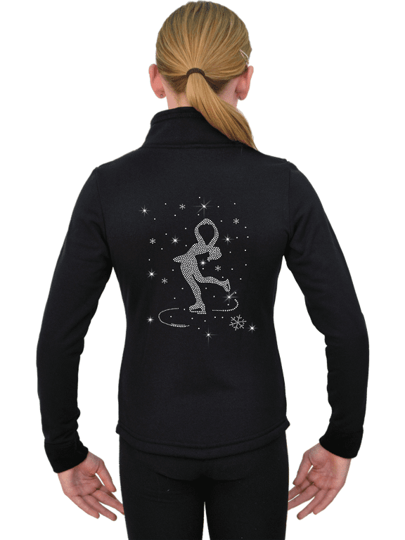 JS883P Contract Elite Polartec Spiral Fleece Figure Skating Jacket with Crystals Combinations