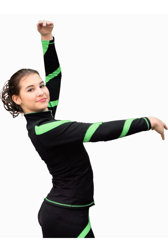 Light Green Spiral Jacket w/ Light Green Zipper