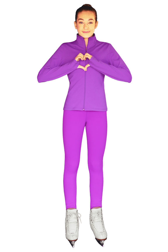 PS711 Solid Color Skinny Yoga Off Ice Elite Figure Skating Pants w/ Front Pocket