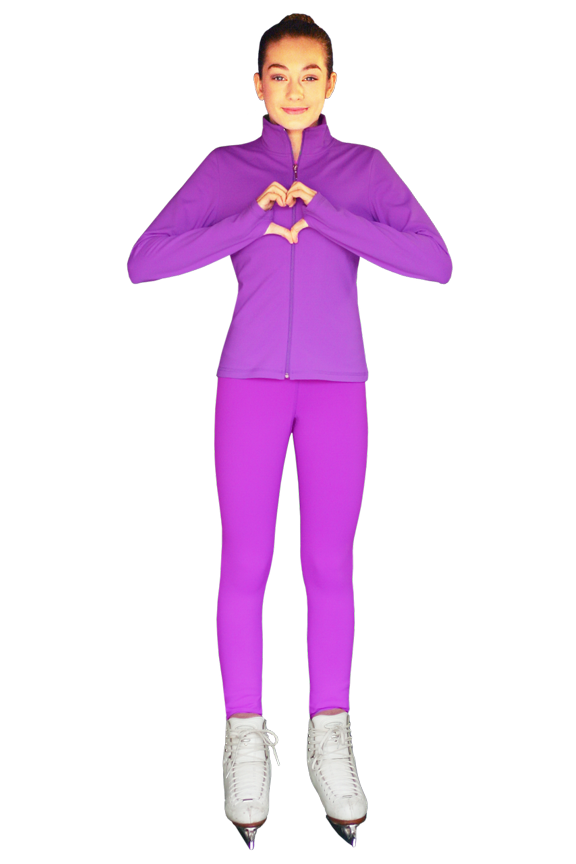 PS711 Solid Color Skinny Yoga Off Ice Elite Figure Skating Pants w/ Front Pocket