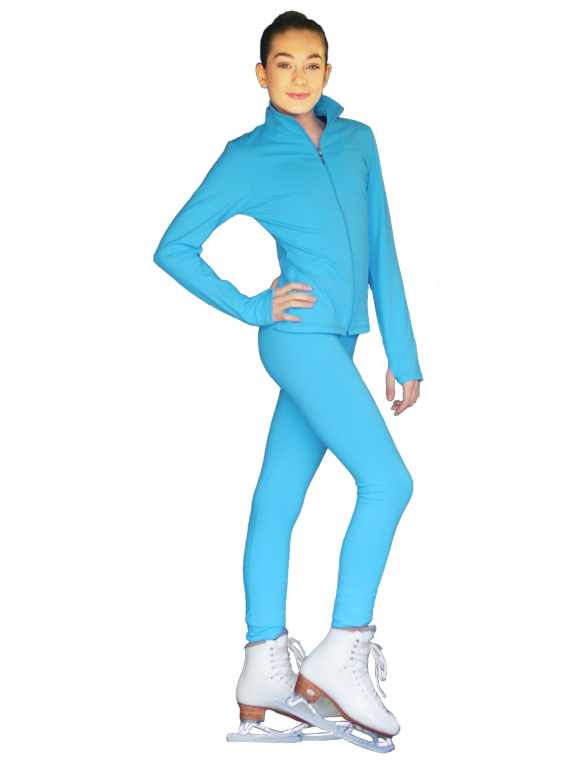PS711 Solid Color Skinny Yoga Off Ice Elite Figure Skating Pants w/ Front Pocket