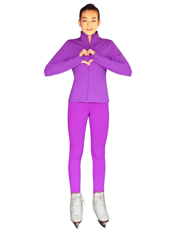 PS711 Solid Color Skinny Yoga Off Ice Elite Figure Skating Pants w/ Front Pocket