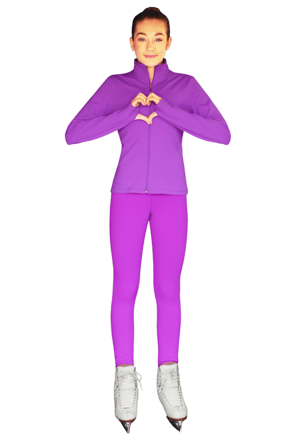 PS711 Solid Color Skinny Yoga Off Ice Elite Figure Skating Pants w/ Front Pocket