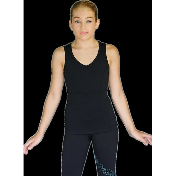 ChloeNoel T04 V-Neck Princess Seam Sleeveless Top