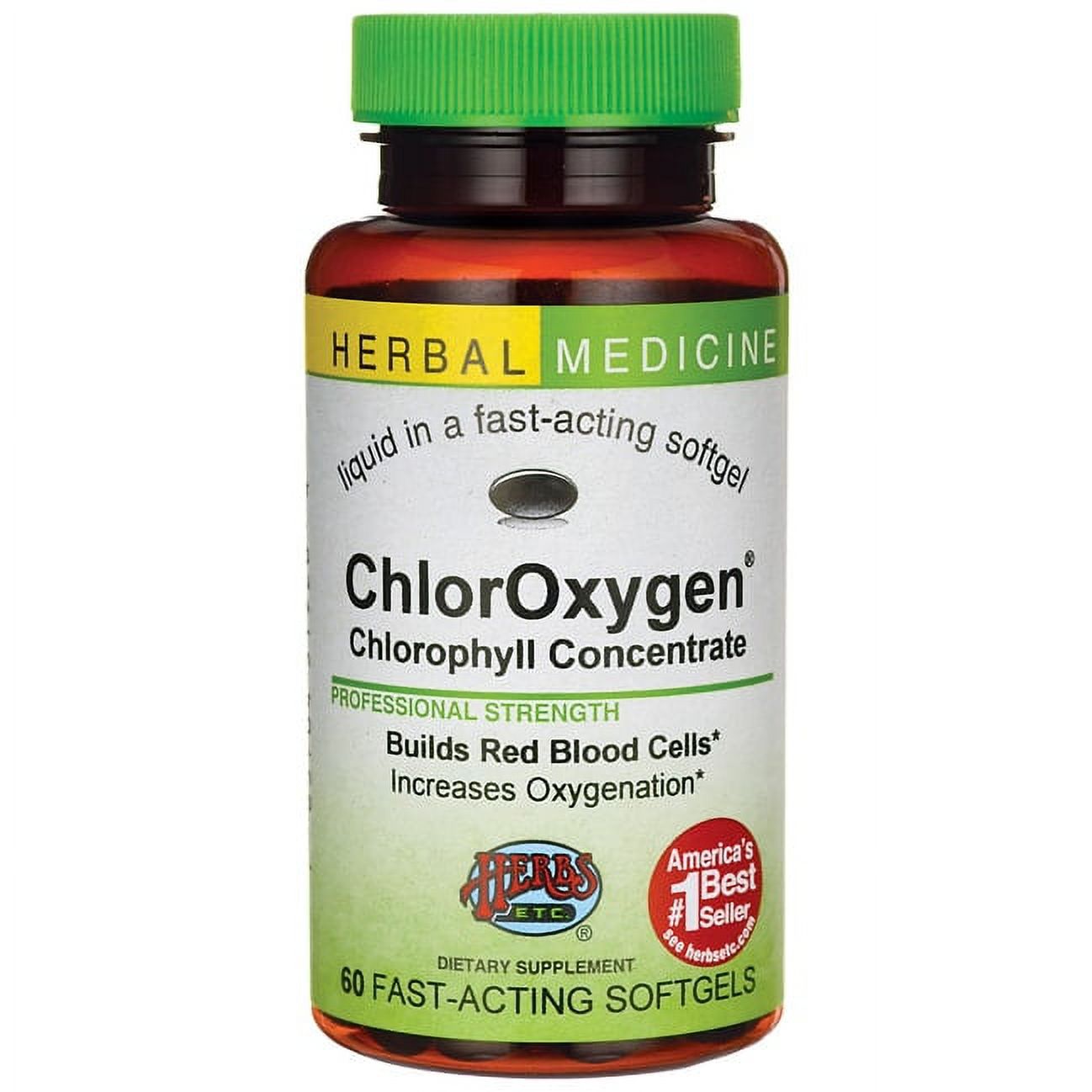 ChlorOxygen, Chlorophyll Concentrate, 60 Softgels, Herbs Etc.