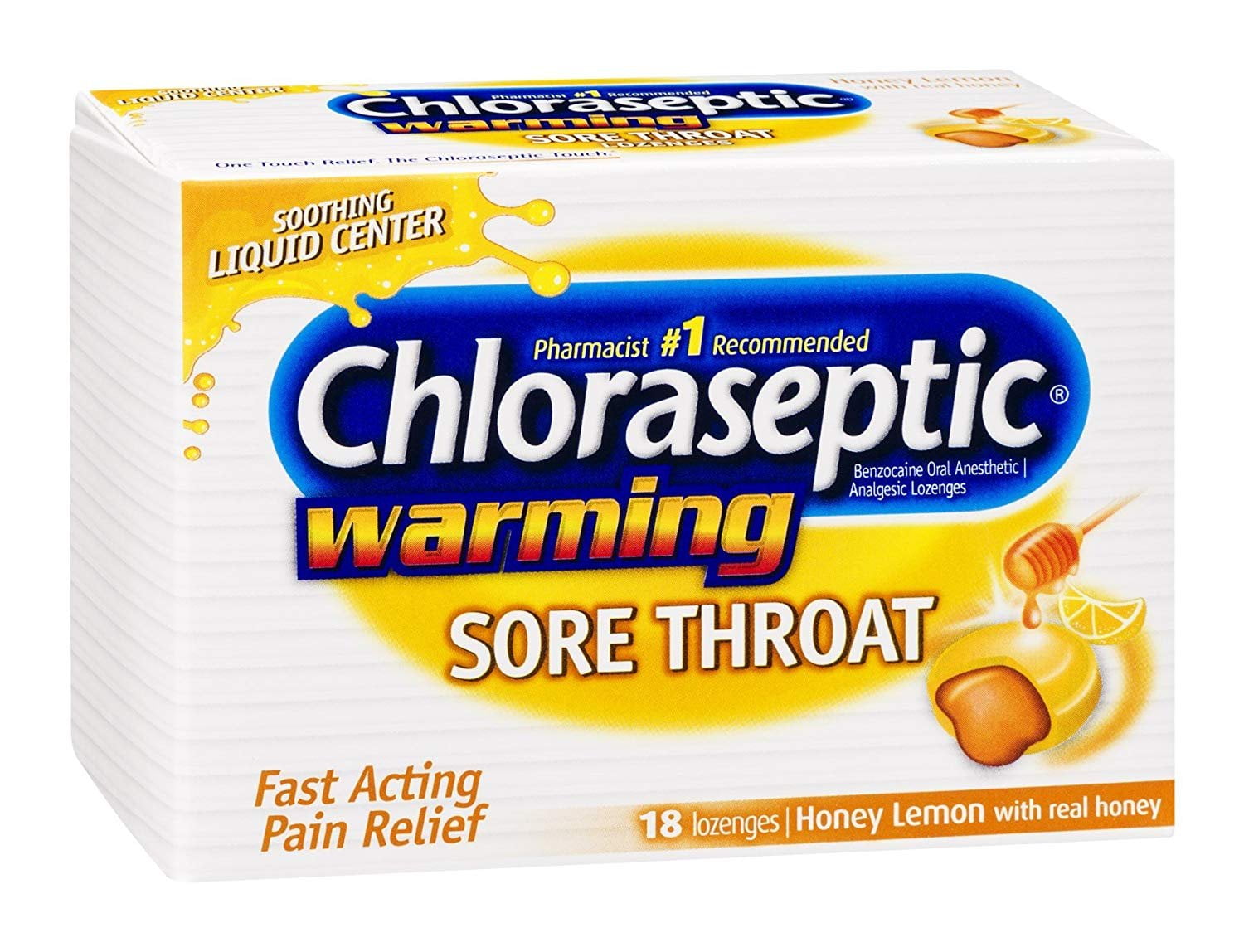 Chloraseptic Benzocaine Oral Pain Reliever Lozenges, 18 Ct