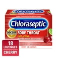 Chloraseptic Sore Throat Lozenges, Cherry Flavor, 18 Count