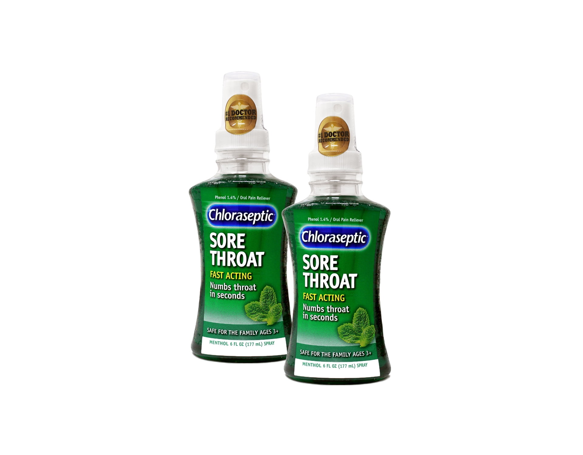 Chloraseptic Sore Throat Spray, Menthol 6 oz (Pack of 2)