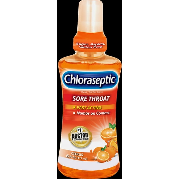 Chloraseptic Sore Throat Spray Soothing Citrus 6 oz (Pack of 2)