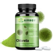 Chlorella 500mg - Energy & Immune Booster, Antioxidants, Improve Heart Health - 120 Capsules