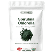 Chlorella Spirulina Tablets Organic 3000mg Per Serving 50/50 Blend High Protein & Chlorophyll 1440 Tablets