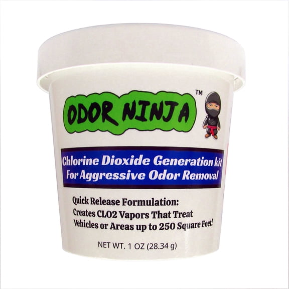 Chlorine Dioxide Generation Kit for Aggressive Odor Removal in Spaces up to 250 Square Feet (23.2 Meters)