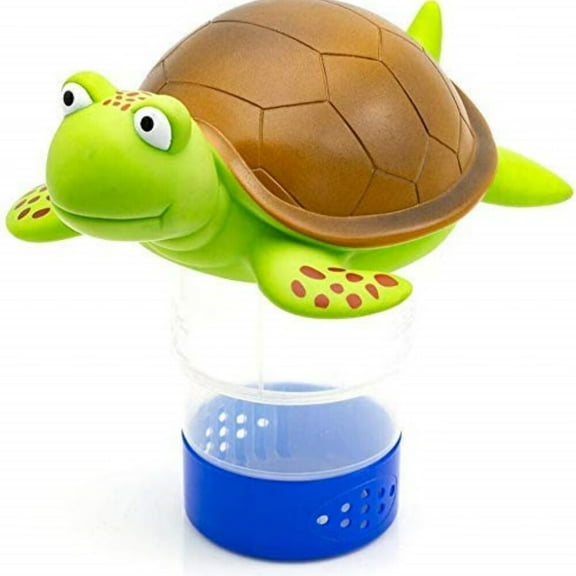 Chlorine Floater,Animal Pool Chlorine Dispenser for Chemical Tablets Fits 3 Inch Tabs Bromine Chlorine Holder(Turtle)
