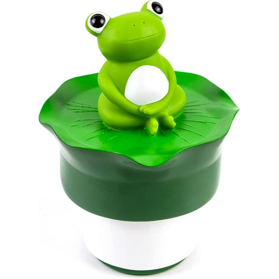 Chlorine Floater for Pool, Floating Large Chlorine Dispenser, Bromine Tablet Holder, Fits 1 and 3 Inch Tablets for Above & In-Ground Swimming Pools, Spa Hot Tub, Funny Frog Float