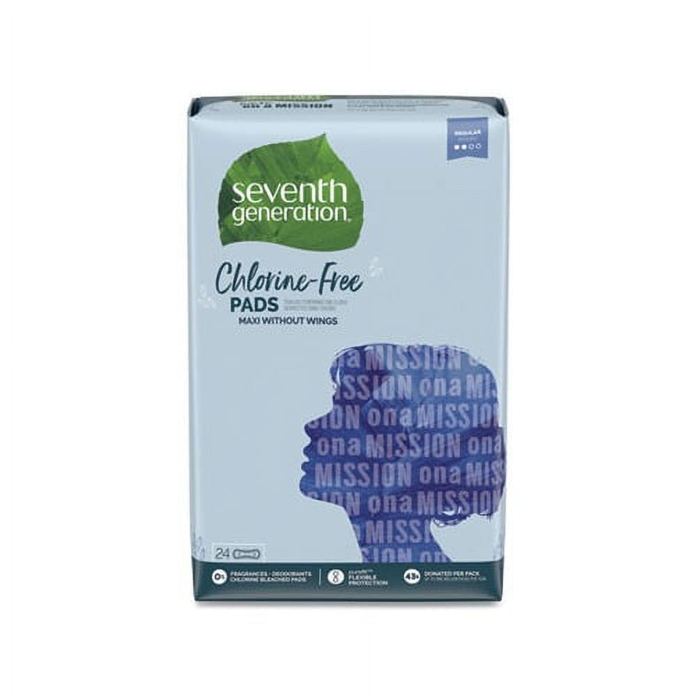 ChlorineFree Maxi Pads Regular, 24/Pack, 6 Packs/Carton
