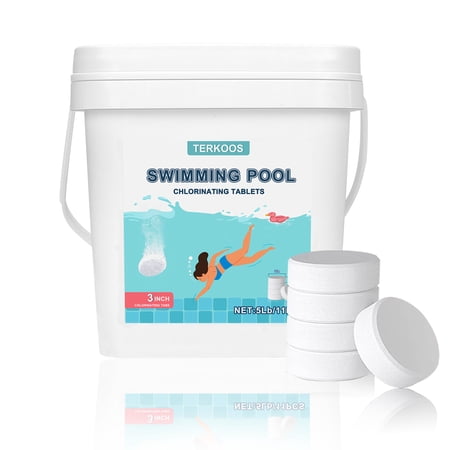 Chlorine Tablets, 5 LB-Pool Chlorine Tablets Long Lasting for Swimming Pools Hot Tubs and Spas