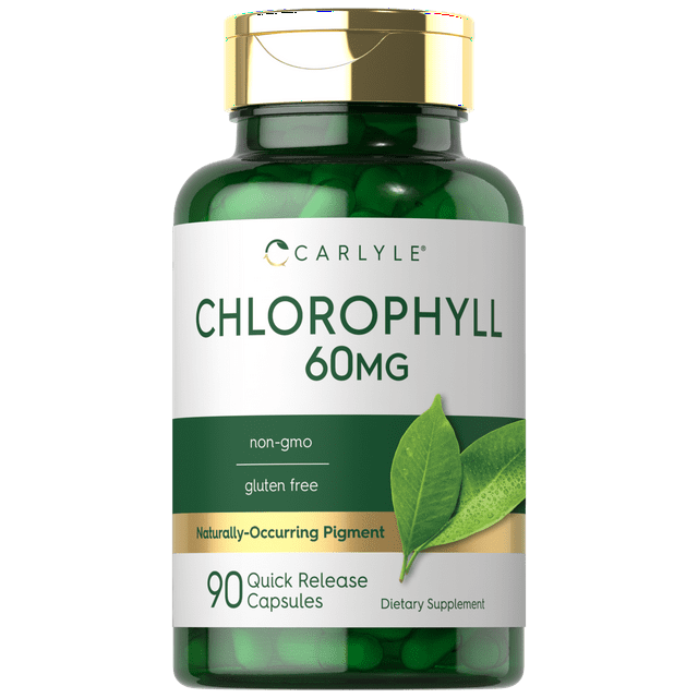 Chlorophyll Concentrate Supplement 90 Capsules Naturally Occurring Pigment by Carlyle