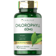 Chlorophyll Pills | 90 Capsules for Men and Women | Concentrate Supplement | by Carlyle