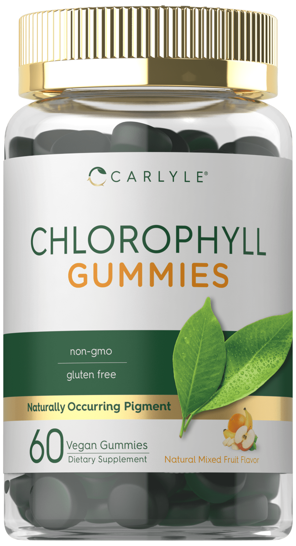 Chlorophyll Gummies 60 Count Natural Mixed Fruit Flavor Complex