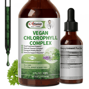Chlorophyll Liquid Drops - 4X Concentrated, Supports Natural Cleansing & Immune Health, Skin & Gut Health, Vegan, Sugar-Free, 1 FL.OZ