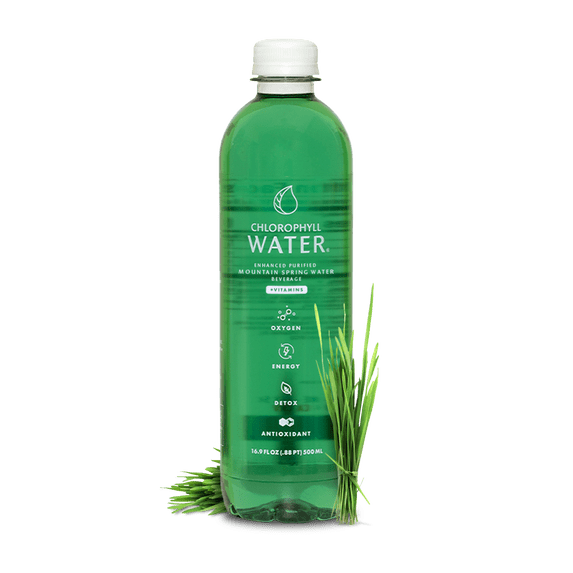 Chlorophyll Water - Ultra-Purified Water with Chlorophyll and Plant-Based Vitamins A, B12, C, D3, Clean Label Project Certified, 16.9 fl oz Bottles, 12 Pack