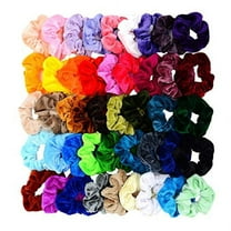 Chloven 45 Pcs Hair Scrunchies Velvet Elastics Hair Bands Scrunchy Hair Tie Ropes Scrunchie for Women Girls Hair Accessories Scrunchies - Great Gift for Holiday Seasons