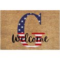 thumbnail image 1 of Chmadoxn 4th of July Doormat Outdoor Welcome Patriotic Door Mat Independence Day Rug with A-Z, Non Slip Backing Door Mat for Porch Entry Staircase Bathroom Decor, 1 of 2