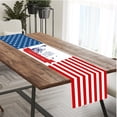 thumbnail image 1 of Chmadoxn 4th of July Table Runner, Independence Day Table Runner Dresser Scarves, July 4th Non-Slip Rectangle Burlap Decor for Home Stars Red and White Check Plaid Tablecloth, 1 of 6