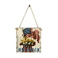 thumbnail image 1 of Chmadoxn 4th of July Wooden Sign Patriotic Stars American Flag Plaque Door Wall Hanging Decorations, 4th of July Independence Day Memorial Day Party Decorations, 1 of 1