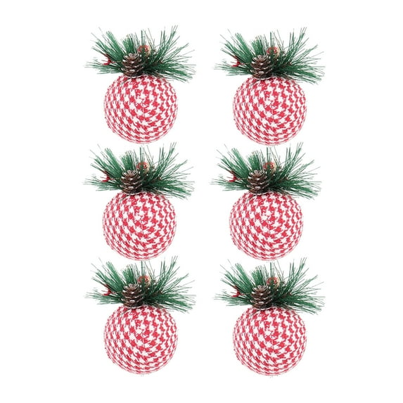 Chmadoxn 6pcs Christmas Ornaments Handwork Soft Shatterproof Hanging Pendant for Christmas Tree,Home Party Holiday Christmas Decorations 2024