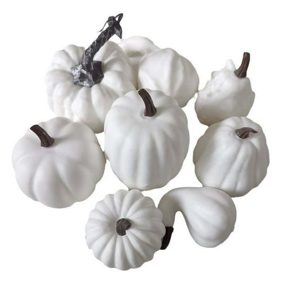 Chmadoxn 8PCS Artificial Pumpkins Décor Fall Harvest Thanksgiving/Halloween Holiday Farmhouse Decorations for Home