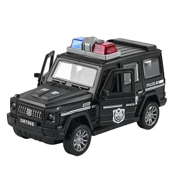 Twfbrm Children Car Model Toys, Educational Toddler Toys, 1/36 Scale SUV Car Model Pull Back Inertia Vehicles Toys with Door Open, Mini Police Car Toys Christmas Gifts for Boys Kids Age 3+