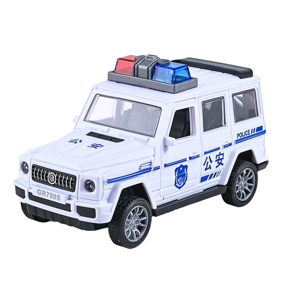 Twfbrm Children Car Model Toys, Educational Toddler Toys, 1/36 Scale SUV Car Model Pull Back Inertia Vehicles Toys with Door Open, Mini Police Car Toys Christmas Gifts for Boys Kids Age 3+