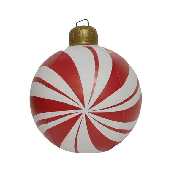 Chmadoxn Christmas Balls Large Size PVC Candy Christmas Ornaments Shatterproof Hanging Balls for Birthday Holiday Wedding Decorations