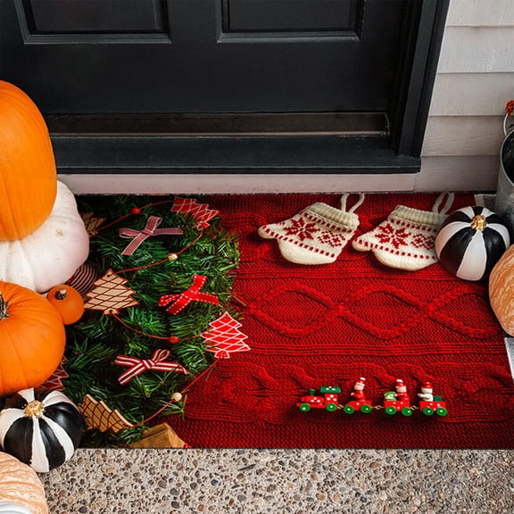 Chmadoxn Christmas Door Mat, Christmas Welcome Mat, Christmas Tree Door Mat, Christmas Front Door Mat, Christmas Floor Doormat, Christmas Outdoor Mat, Christmas Rug, 35.423.6 Inch