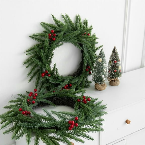 Chmadoxn Christmas Garland, Artificial Pine Garlands, Real Touch Winter Pine Garland, Green Artificial Greenery Garland for Table, Mantle, Wall, Indoor, Outdoor Christmas Decorations