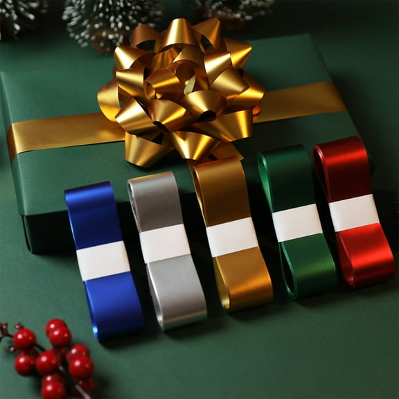 Chmadoxn Christmas Ribbon, 197 Inches Matte Ribbon - Colorful Craft Ribbon for Christmas/Birthday Gift Boxes, Serviceable Festival Gift Box Strap, Versatile Decorative Ribbon for Gift Wrapping